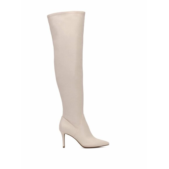 Jessica Simpson Womens Abrine Over the Knee Boots Pointed Toe Chalk Size 9M - Picture 1 of 8